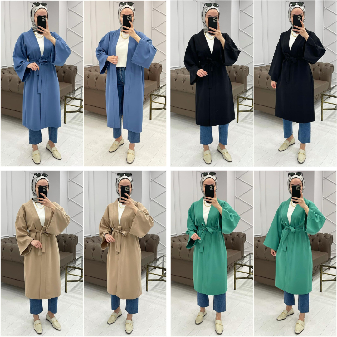 biyeli uzun kimono