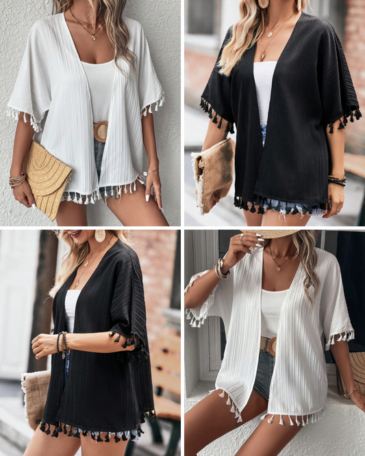 Kimono À Franges Manches