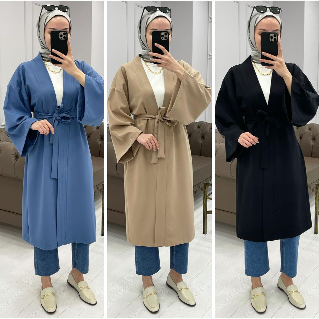 biyeli uzun kimono