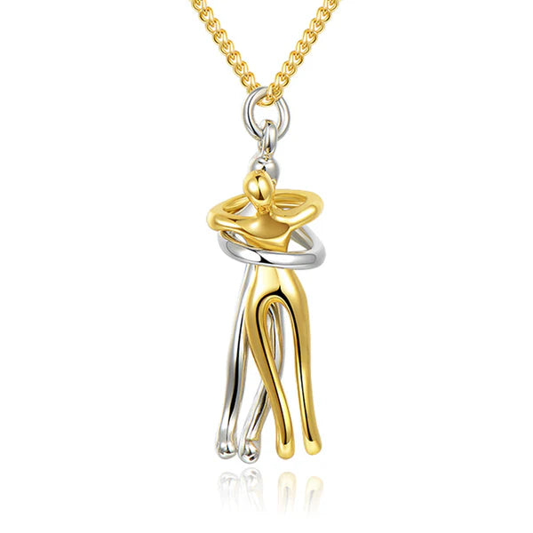 Hugging Couple Necklace
