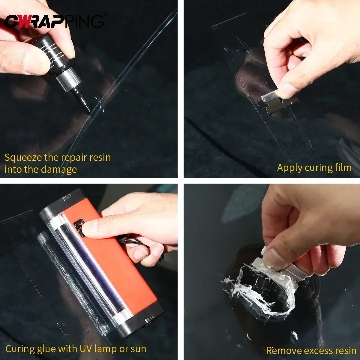 2Pcs Car Window Scratch Crack Restore Car Windshield Cracked Repair Tools Set DIY Auto Glass Repair Fluid  for Auto Accessories