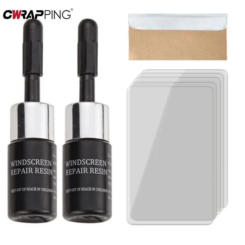 2Pcs Car Window Scratch Crack Restore Car Windshield Cracked Repair Tools Set DIY Auto Glass Repair Fluid  for Auto Accessories